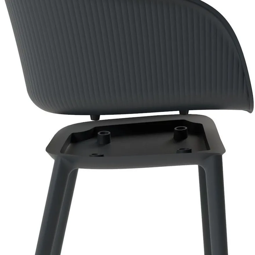 Tuoli Linento Garden Shell-P antrasiitti 2kpl/pkt