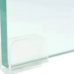 Tv-taso/näyttöteline kirkas lasi 100x30x13 cm