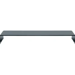 Tv-taso/näyttöteline musta lasi 120x30x13 cm