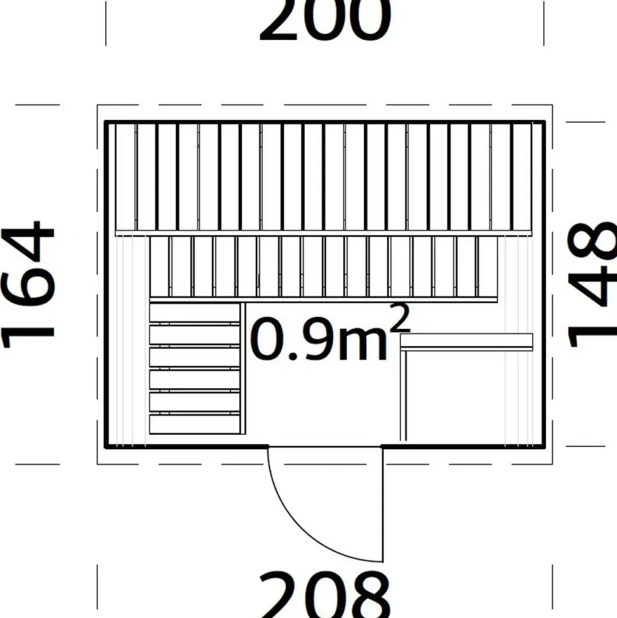 Tynnyrisauna Palmako Anita 0,9 m²