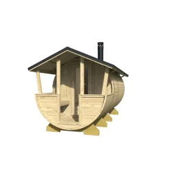 Tynnyrisauna Tene Lahti 8m², valmiiksi rakennettu