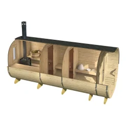 Tynnyrisauna Tene Ruka 13.6m², valmiiksi rakennettu