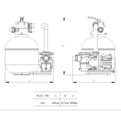 Uima-altaan suodatinpumppu Swim & Fun Filter System Pro Classic, 600W