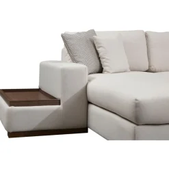 U-kulmasohva Linento Furniture Loop 11, 6-istuttava, valkoinen
