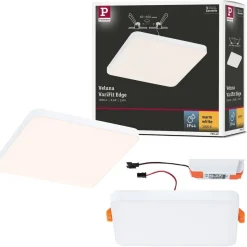 Upotettava LED-paneeli Paulmann VariFit Veluna Edge, IP44, 12x12cm, 8.5W, 3000K, valkoinen