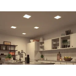 Upotettava LED-paneeli Paulmann Veluna, Smart Home Zigbee 3.0, IP44, 18.5x18.5cm, 14W, säädettävä värilämpötila, himmennettävä