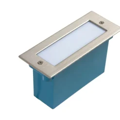 Upotettava seinävalaisin Spectrum Lava 16LED IP54 hopea, eri värilämpötiloja