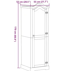 Vaatekaappi Corona 55x52x170 cm täysi mänty (02764)