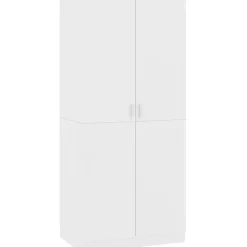 Vaatekaappi valkoinen, 80cm, lastulevy