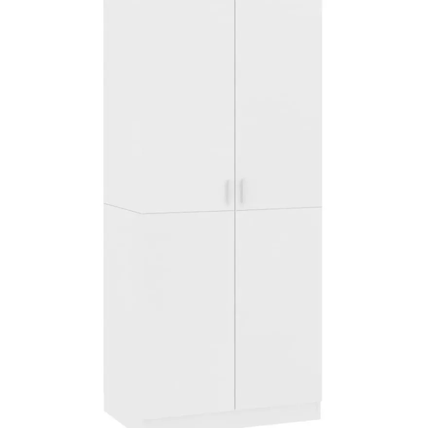 Vaatekaappi valkoinen, 80cm, lastulevy