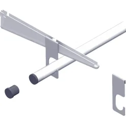 Vaatetangon pääty-/keskikannatin + tulpat Element System ES32, 25mm putkelle, 2kpl