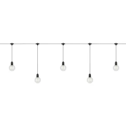 Valoketjun aloituspakkaus Markslöjd Garden 24 Deco 10 valoa musta/kirkas