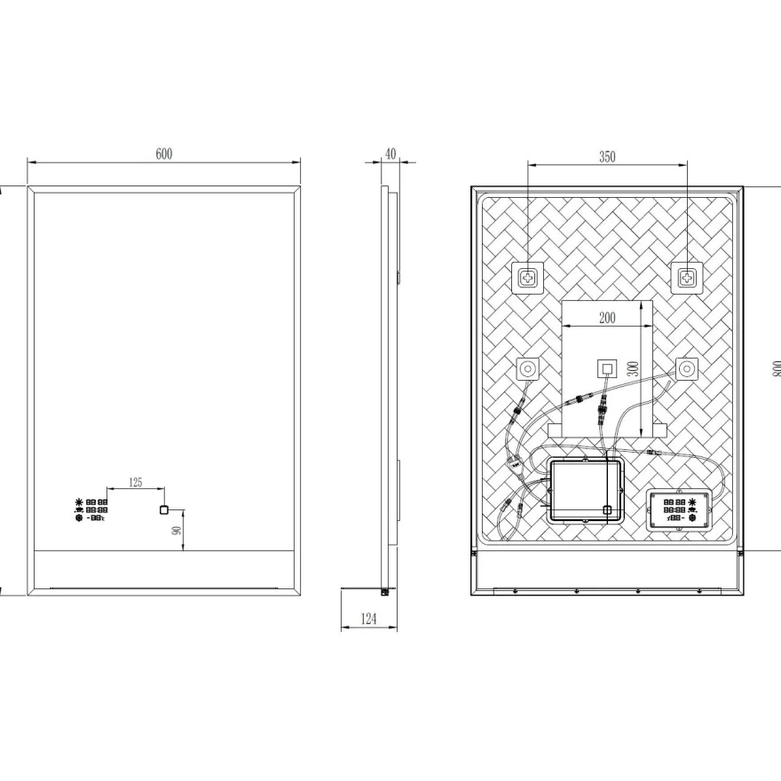 Valopeili Vinchome Springfield M5117-60x90, 600x900mm, WiFi, Bluetooth