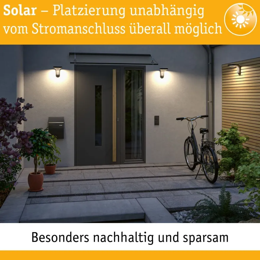 Valosarja aurinkokennolla Paulmann Pauleen Solar Glamour, IP44, 2.8m, 3000K, kulta