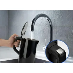 Vedenkeitin ProfiCook PCWKS1243, 1.7L, lämpötilan säätö, musta