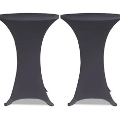 Venyvä pöydänsuoja 4 kpl 70 cm antrasiitti