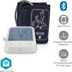 Verenpainemittari Nedis BTHBP10WT SmartLife Bluetooth