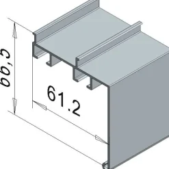 Verhokisko FP-Tuotteet 26606, kaksiurainen, otsalauta, valkoinen, 180cm
