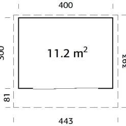 Vierasmaja Palmako Grace, sis. tuplalasilla liukuovet 11,2 m² PM56-4030-3