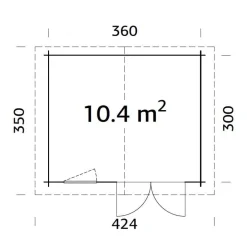 Vierasmaja Palmako Klara, 10,4m² FR28-3832-2