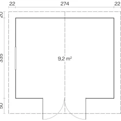 Vierasmaja Tene Alabama, 9.2m²