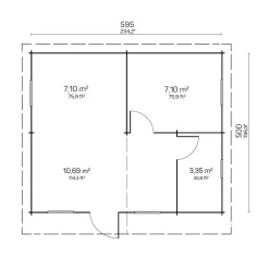 Vierasmaja Tene Cabriel, 28.2m²
