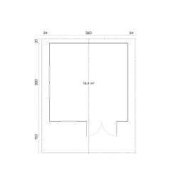 Vierasmaja Tene Enzo B, 70mm, 14.4m²