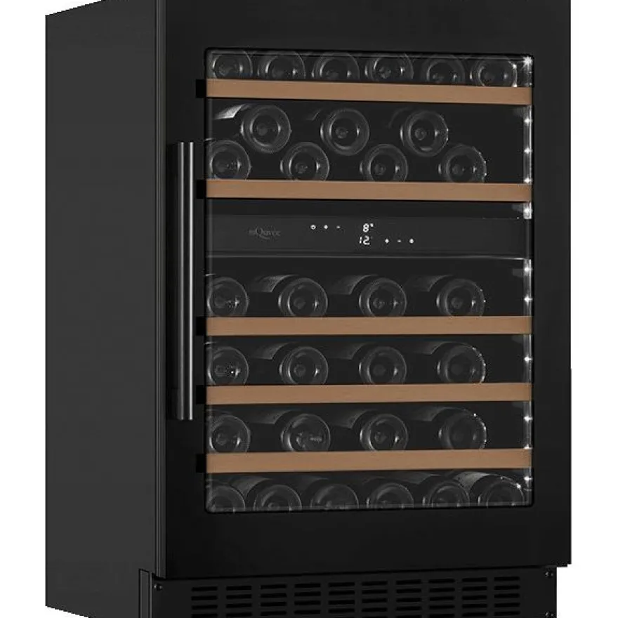 Viinikaappi mQuvée WineCave 780 60D WCD60AB-780, 29.5cm, 2 lämpötila-aluetta, integroitava, antrasiitti