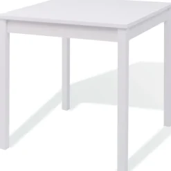 Viisiosainen ruokapöytäsarja mänty valkoinen