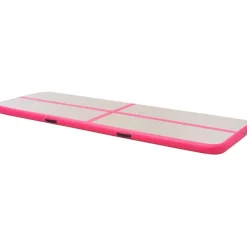 Voimistelumatto, täytettävä, pumpulla, 800x100x10cm, PVC, pinkki