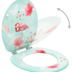 WC-istuimen kansi MDF flamingokuosi