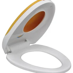 WC-istuimen kansi soft-close aikuisille/lapsille valkokeltainen