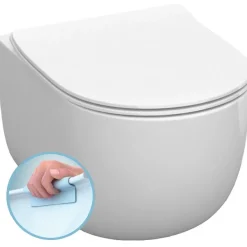 WC-istuin Kerasan Flo Rimless, seinämalli, valkoinen