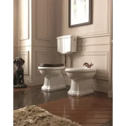 WC-istuin Kerasan Retro 2, S-lukko, keraamisella alasäiliöllä, pronssi
