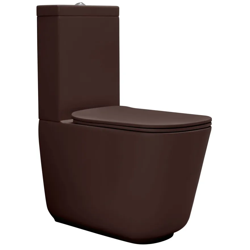 WC-istuin Kerasan Tribeca, 3/6l kaksoishuuhtelu, S/P-lukko, matta, eri värejä