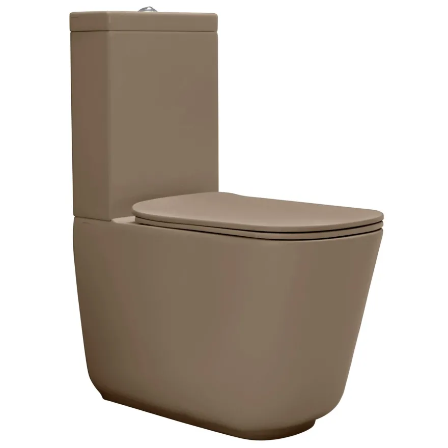 WC-istuin Kerasan Tribeca, 3/6l kaksoishuuhtelu, S/P-lukko, matta, eri värejä