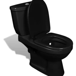 WC-istuin vesisäiliöllä musta